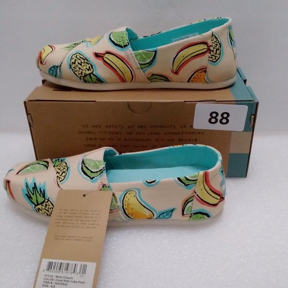 TOMS Shoes - TOMS CLASSIC CORAL PINK CUBA SIZE-6.5  COD/88